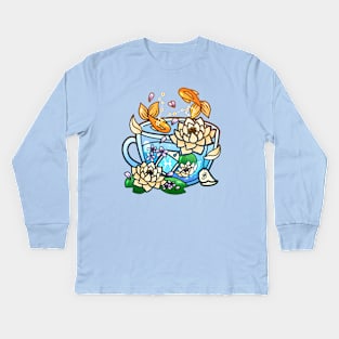 Pisces Zodiac Teacup Kids Long Sleeve T-Shirt